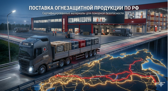 Поставки огнезащитной продукции по РФ